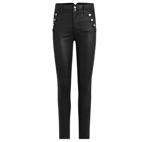 JOE’s “The Georgia” Coated High-Waisted Skinny Pants in Black Size 27 — WOW!!! - Picture 1 of 11